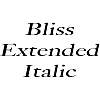 Thumbnail BlissExtended Italic Thumbnail BlissExtended Italic