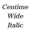Thumbnail CentimeWide Italic
