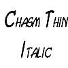 Thumbnail ChasmThin Italic