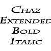 Thumbnail ChazExtended BoldItalic Thumbnail ChazExtended BoldItalic