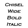 Thumbnail ChiselWide BoldItalic Thumbnail ChiselWide BoldItalic