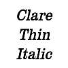 Thumbnail ClareThin Italic