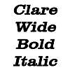 Thumbnail ClareWide BoldItalic