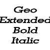 Thumbnail GeoExtended BoldItalic