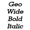 Thumbnail GeoWide BoldItalic