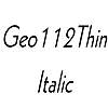 Thumbnail Geo112Thin Italic
