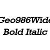 Thumbnail Geo986Wide BoldItalic