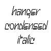 Thumbnail HangerCondensed Italic