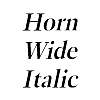 Thumbnail HornWide Italic