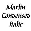 Thumbnail MarlinCondensed Italic