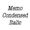 Thumbnail MemoCondensed Italic