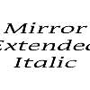 Thumbnail MirrorExtended Italic