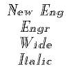 Thumbnail NewEngEngrWide Italic