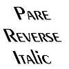 Thumbnail PareReverse Italic Thumbnail PareReverse Italic