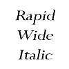 Thumbnail RapidWide Italic Thumbnail RapidWide Italic