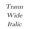 Thumbnail TrannWide Italic