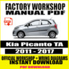 Thumbnail Kia Picanto TA 2011-2017 FACTORY REPAIR SERVICE MANUAL