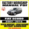 Thumbnail Fiat Scudo 2007-2016 FACTORY REPAIR SERVICE MANUAL