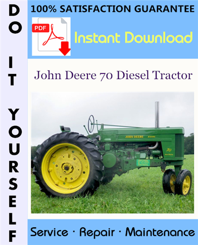 Thumbnail John Deere 70 Diesel Tractor Service Repair Workshop Manual ☆