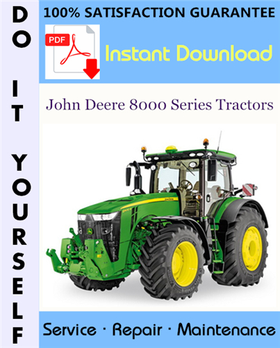 Thumbnail John Deere 8000 Series Tractors Service Repair Workshop Manual ☆