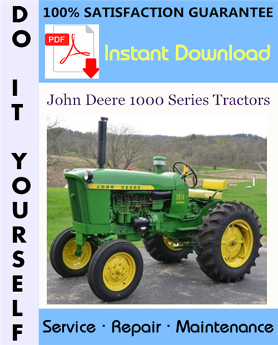 Thumbnail John Deere 1000 Series Tractors Service Repair Workshop Manual (SM2033) ☆
