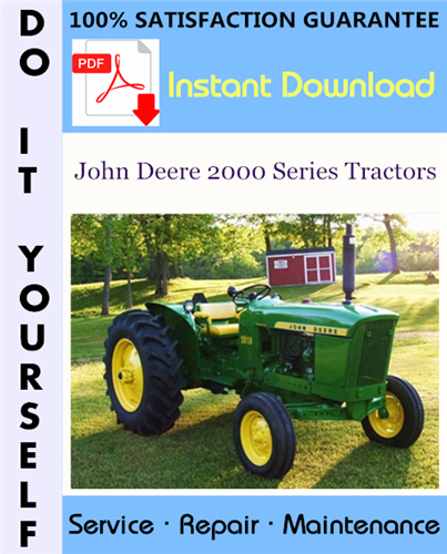 Thumbnail John Deere 2000 Series Tractors Service Repair Workshop Manual (SM2035) ☆