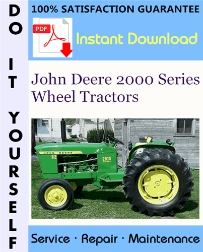 Thumbnail John Deere 2000 Series Wheel Tractors Service Repair Workshop Manual (SM2036) ☆