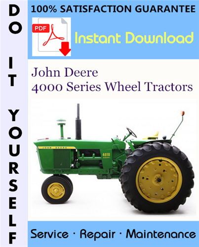 Thumbnail John Deere 4000 Series Wheel Tractors Service Repair Workshop Manual (SM2042) ☆