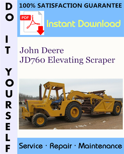 Thumbnail John Deere JD760 Elevating Scraper Service Repair Workshop Manual ☆