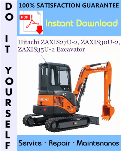 Thumbnail Hitachi ZAXIS27U-2, ZAXIS30U-2, ZAXIS35U-2 Excavator Technical Manual + Circuit Diagram ☆