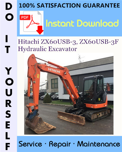 Thumbnail Hitachi ZX60USB-3, ZX60USB-3F Hydraulic Excavator Technical Manual + Circuit Diagram ☆