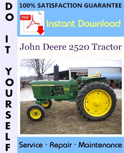 Thumbnail John Deere 2520 Tractor Technical Manual ☆