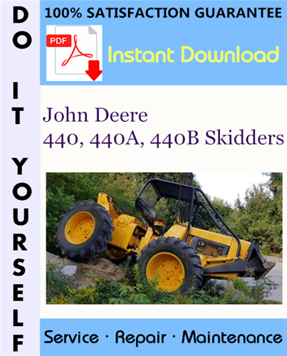Thumbnail John Deere 440, 440A, 440B Skidders Technical Manual ☆