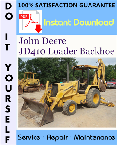 Thumbnail John Deere JD410 Loader Backhoe Technical Manual ☆