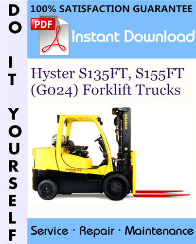 Thumbnail Hyster S135FT, S155FT (G024) Forklift Trucks Service Repair Workshop Manual ☆
