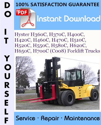 Thumbnail Hyster H360C, H370C, H400C, H420C, H460C, H470C, H510C, H520C, H550C, H580C, H620C, H650C, H700C (C008) Forklift Trucks Service Repair Workshop Manual ☆