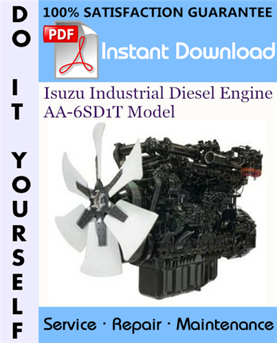 Thumbnail Isuzu Industrial Diesel Engine AA-6SD1T Model Service Repair Workshop Manual ☆ Thumbnail Isuzu Industrial Diesel Engine AA-6SD1T Model Service Repair Workshop Manual ☆