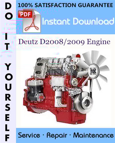 Thumbnail Deutz D2008/2009 Engine Service Repair Workshop Manual ☆ Thumbnail Deutz D2008/2009 Engine Service Repair Workshop Manual ☆