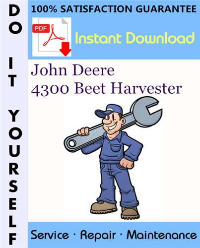 Thumbnail John Deere 4300 Beet Harvester Service Repair Workshop Manual ☆