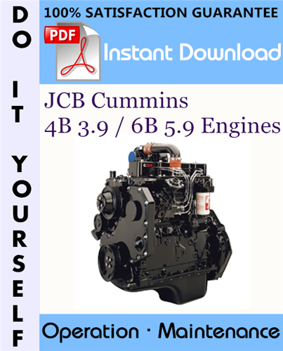 Thumbnail JCB Cummins 4B 3.9 / 6B 5.9 Engines Operation and Maintenance Manual ☆
