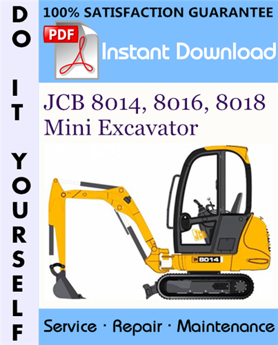 Thumbnail JCB 8014, 8016, 8018 Mini Excavator Service Repair Workshop Manual ☆ Thumbnail JCB 8014, 8016, 8018 Mini Excavator Service Repair Workshop Manual ☆