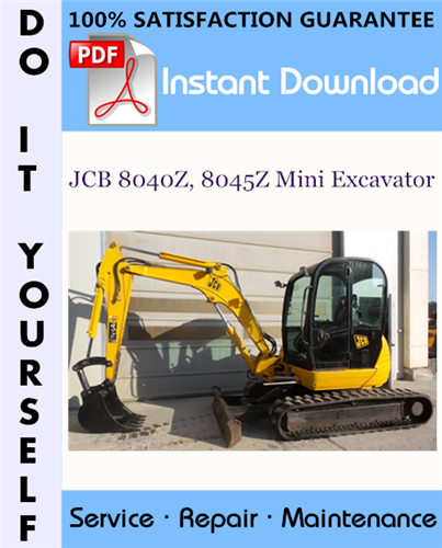 Thumbnail JCB 8040Z, 8045Z Mini Excavator Service Repair Workshop Manual ☆ Thumbnail JCB 8040Z, 8045Z Mini Excavator Service Repair Workshop Manual ☆