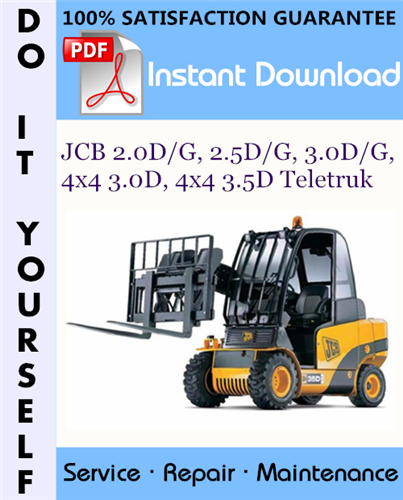 Thumbnail JCB 2.0D/G, 2.5D/G, 3.0D/G, 4x4 3.0D, 4x4 3.5D Teletruk Service Repair Workshop Manual (Part Number: 9803/3400) ☆ Thumbnail JCB 2.0D/G, 2.5D/G, 3.0D/G, 4x4 3.0D, 4x4 3.5D Teletruk Service Repair Workshop Manual (Part Number: 9803/3400) ☆