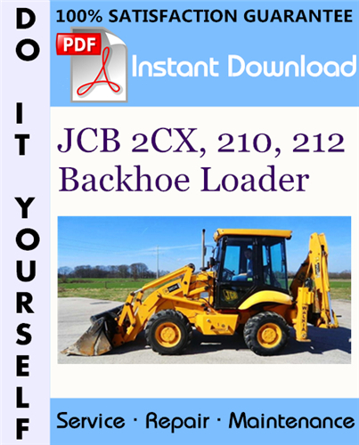 Thumbnail JCB 2CX, 210, 212 Backhoe Loader Service Repair Workshop Manual ☆