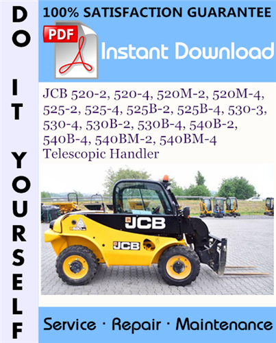 Thumbnail JCB 520-2, 520-4, 520M-2, 520M-4, 525-2, 525-4, 525B-2, 525B-4, 530-3, 530-4, 530B-2, 530B-4, 540B-2, 540B-4, 540BM-2, 540BM-4 Telescopic Handler Service Repair Workshop Manual ☆