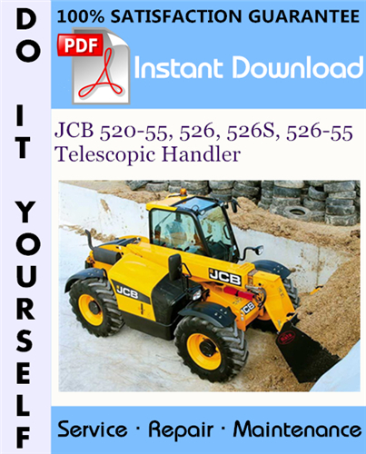 Thumbnail JCB 520-55, 526, 526S, 526-55 Telescopic Handler Service Repair Workshop Manual ☆
