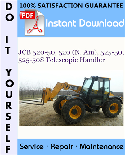 Thumbnail JCB 520-50, 520 (N. Am), 525-50, 525-50S Telescopic Handler Service Repair Workshop Manual ☆