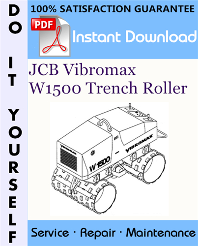Thumbnail JCB Vibromax W1500 Trench Roller Service Repair Workshop Manual (up to Serial Number JKC42000799) ☆