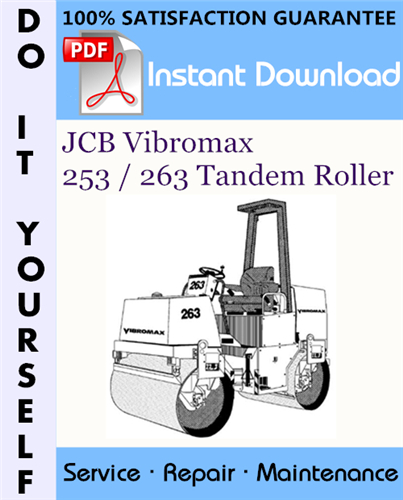 Thumbnail JCB Vibromax 253 / 263 Tandem Roller Service Repair Workshop Manual ☆
