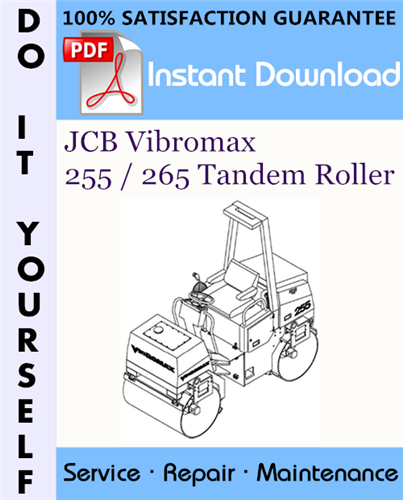 Thumbnail JCB Vibromax 255 / 265 Tandem Roller Service Repair Workshop Manual ☆